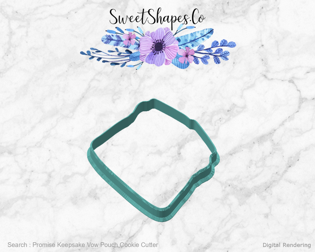 Promise Keepsake Vow Pouch Cookie Cutter manufacturing view 2