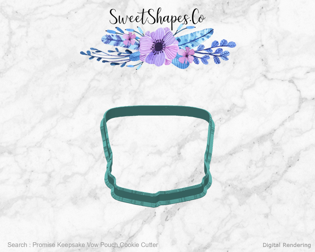 Promise Keepsake Vow Pouch Cookie Cutter manufacturing view 4