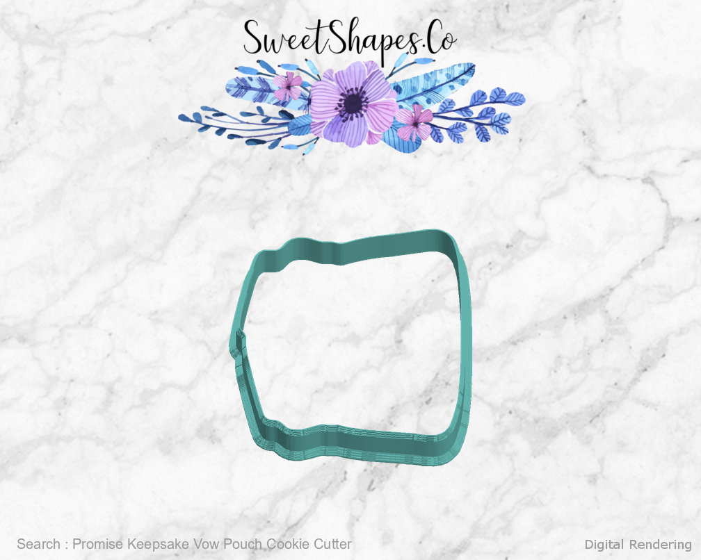 Promise Keepsake Vow Pouch Cookie Cutter manufacturing view 5