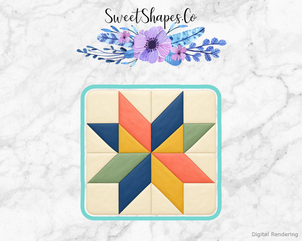 Quilt Circle Star Patch Block Cookie Cutter