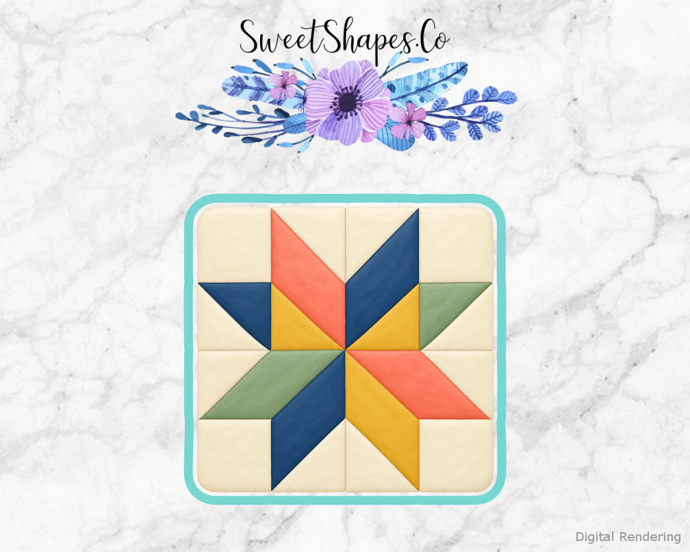 Quilt Circle Star Patch Block Cookie Cutter