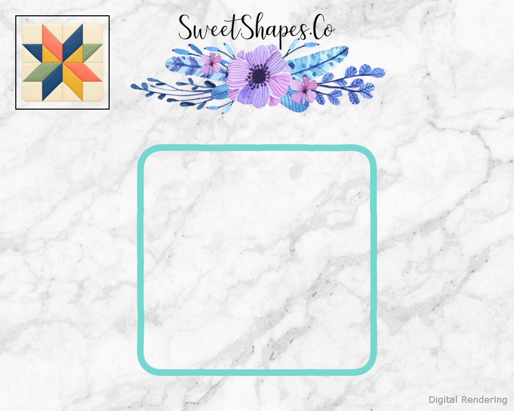 Quilt Circle Star Patch Block Cookie Cutter