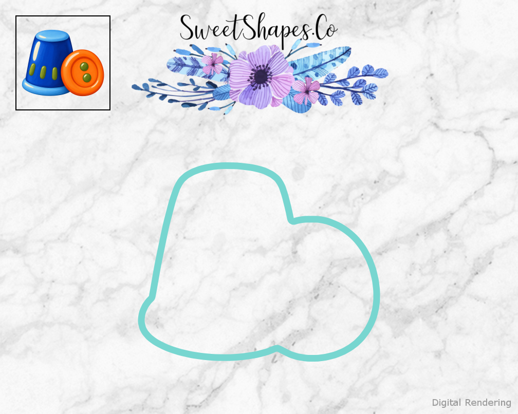 Quilt Circle Thimble Button Pair Cookie Cutter