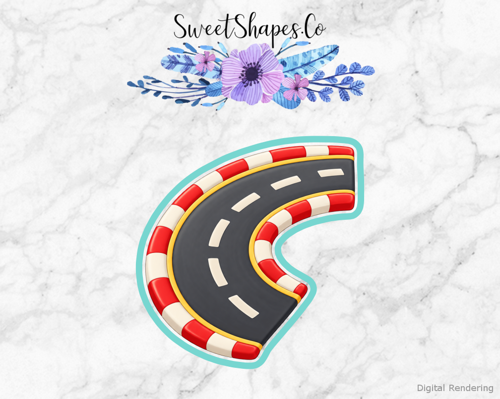 Race Day Race Track Curve Cookie Cutter