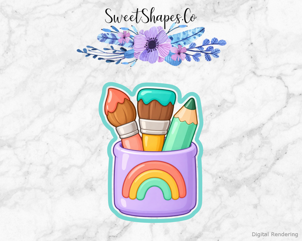 Rainbow Artist Supply Cup Cookie Cutter