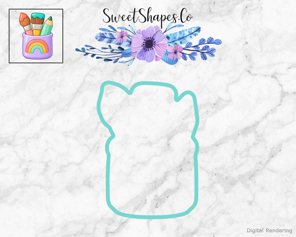 Rainbow Artist Supply Cup Cookie Cutter