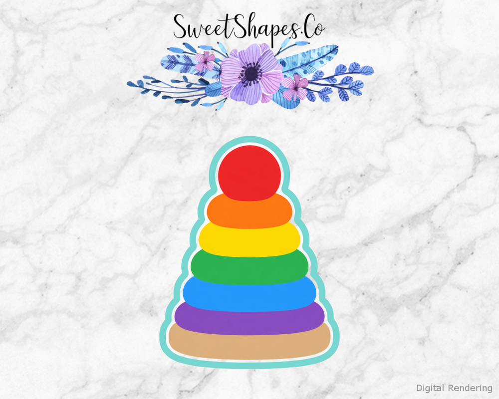 Rainbow Stacking Toy Cookie Cutter