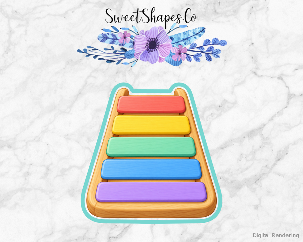 Rainbow Toy Xylophone Cookie Cutter