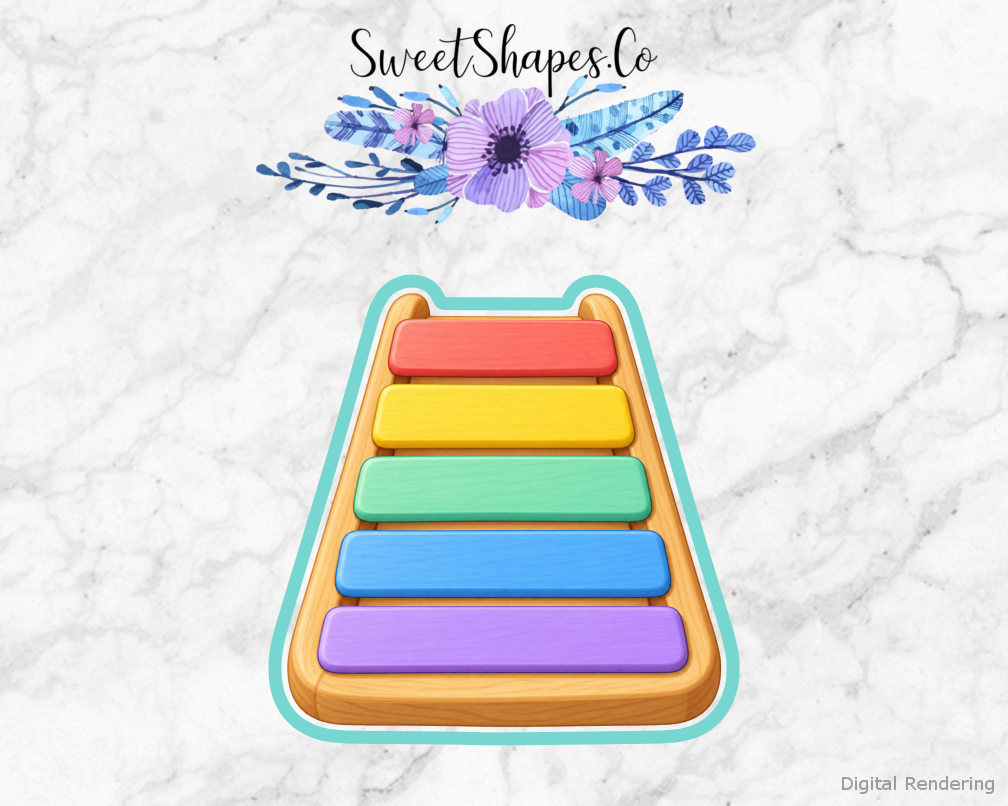 Rainbow Toy Xylophone Cookie Cutter