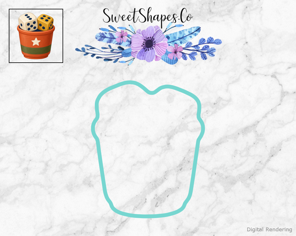 Roll Together Dice Cup Cookie Cutter