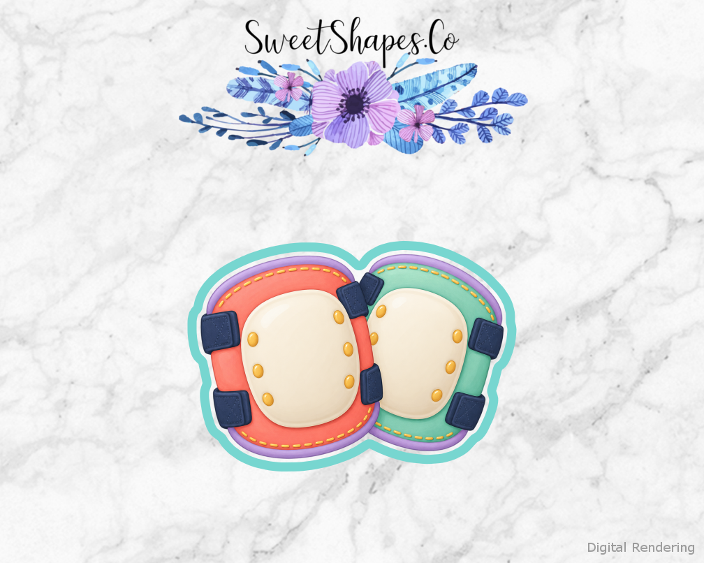 Roller Rink Knee Pad Pair Cookie Cutter