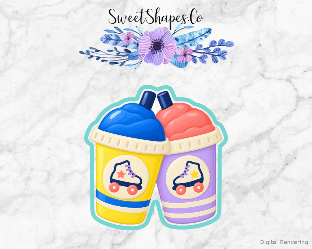 Roller Rink Slush Cup Duo Cookie Cutter