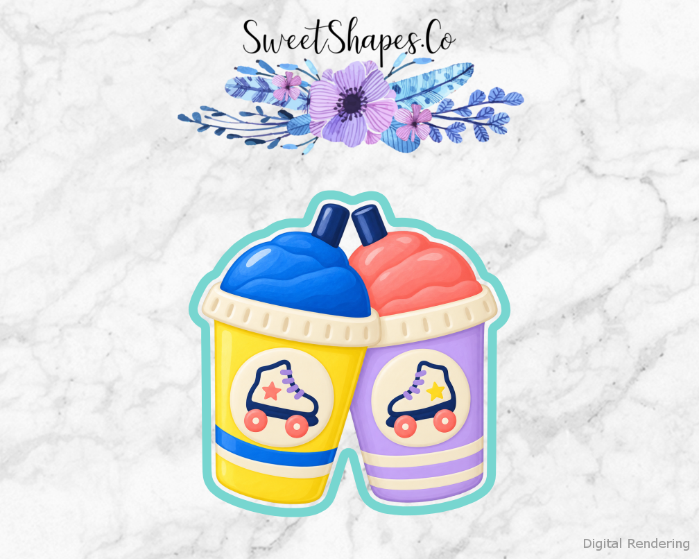 Roller Rink Slush Cup Duo Cookie Cutter