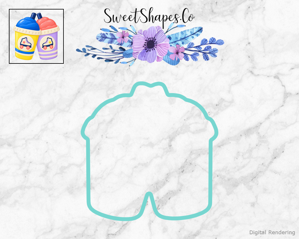 Roller Rink Slush Cup Duo Cookie Cutter