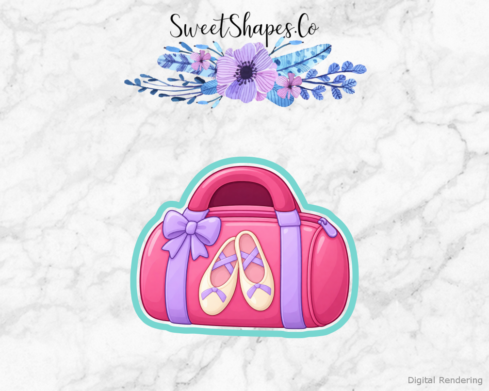 Rose Bow Ballet Bag Cookie Cutter
