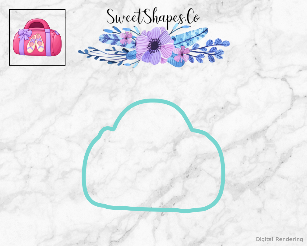 Rose Bow Ballet Bag Cookie Cutter