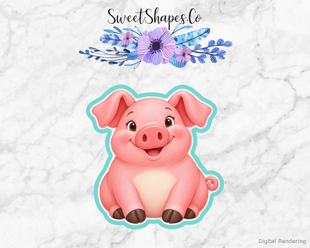 Rosy Barnyard Pig Cookie Cutter