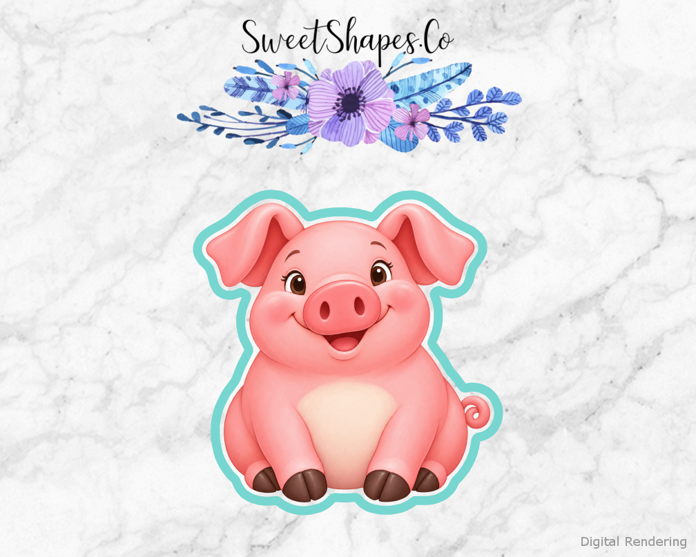 Rosy Barnyard Pig Cookie Cutter