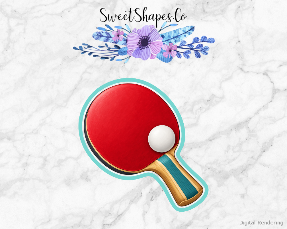 Ruby Rally Table Tennis Paddle Cookie Cutter