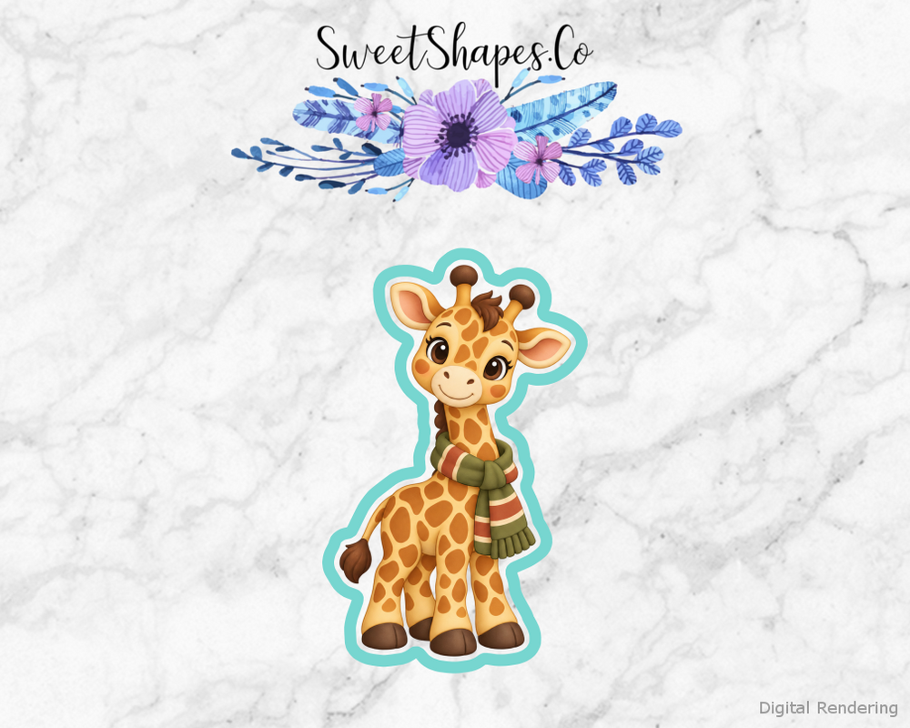 Safari Party Giraffe with Explorer Scarf Cookie Cutter
