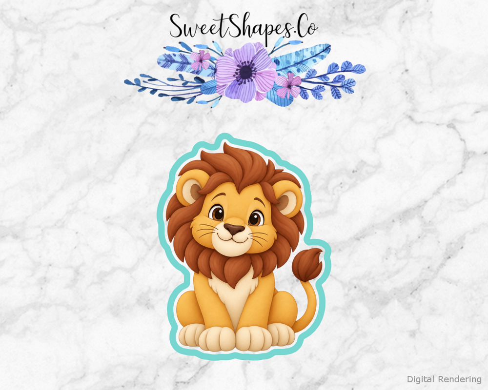 Safari Party Seated Safari Lion Cookie Cutter