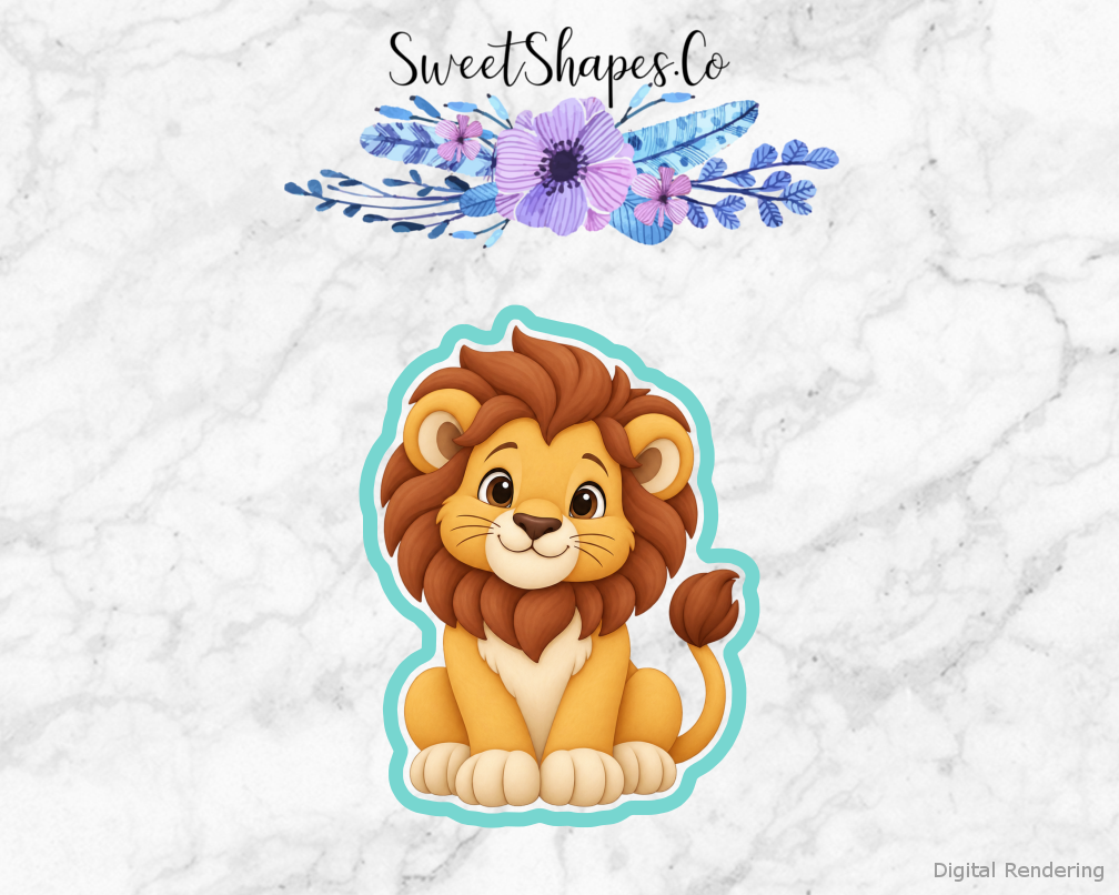 Safari Party Seated Safari Lion Cookie Cutter