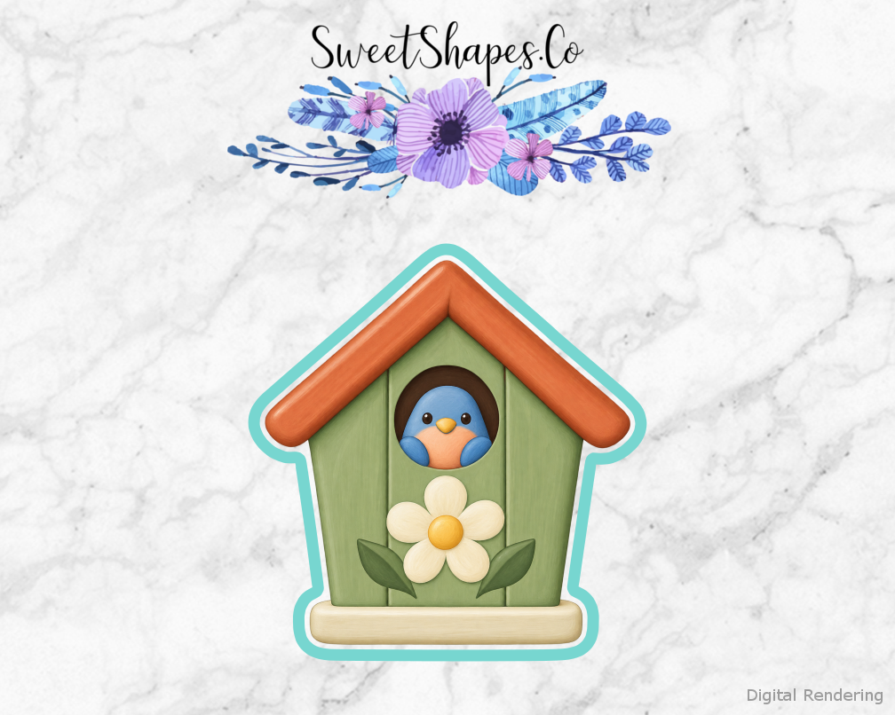Sage Bluebird Garden House Cookie Cutter