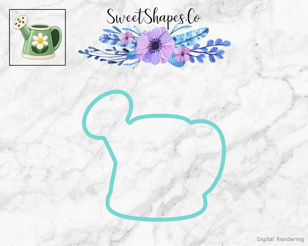 Sage Daisy Watering Can Cookie Cutter