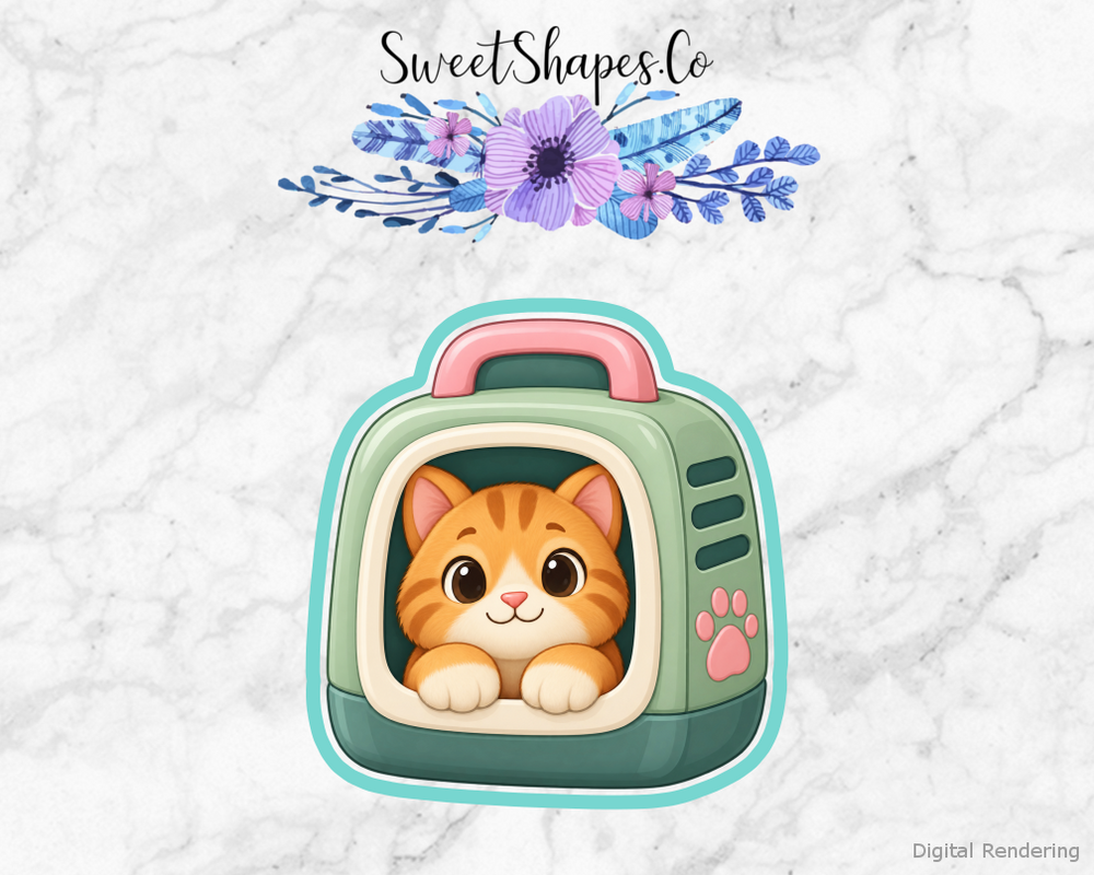 Sage Paw Kitten Carrier Cookie Cutter