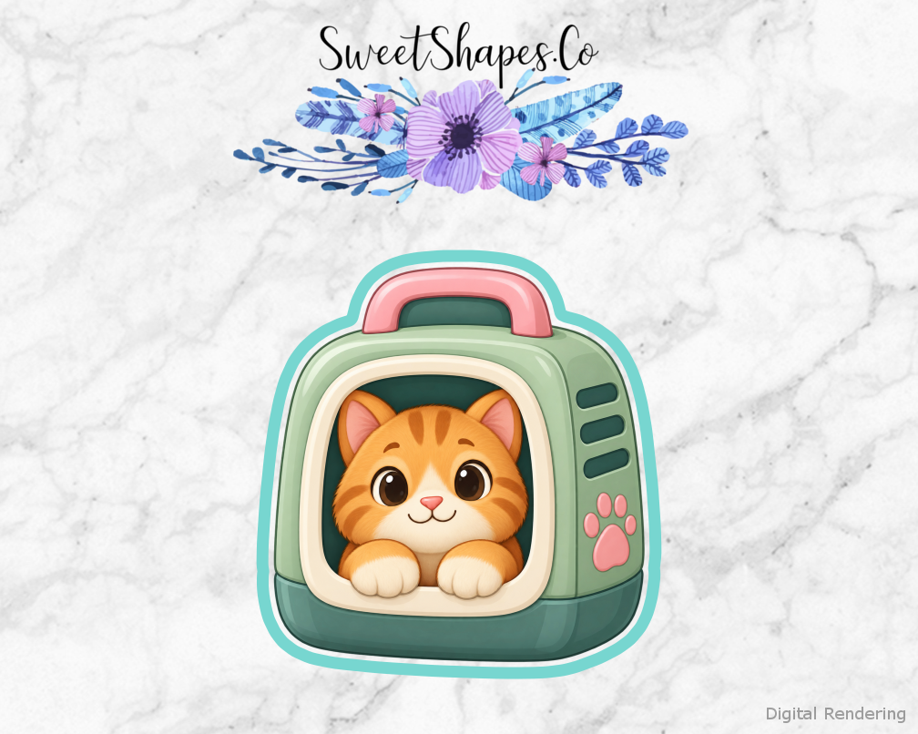 Sage Paw Kitten Carrier Cookie Cutter