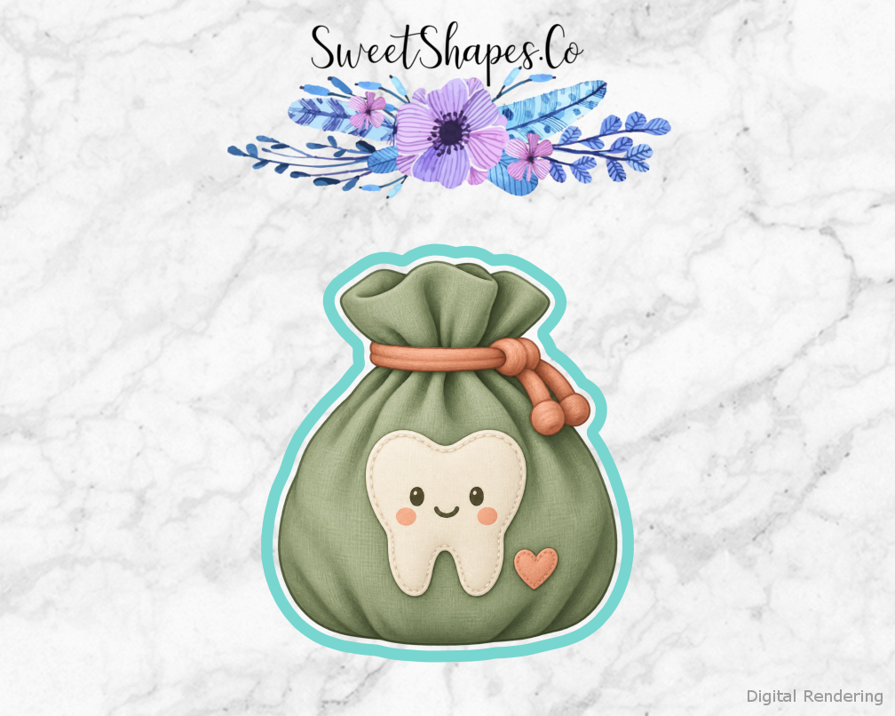 Sage Tooth Treasure Pouch Cookie Cutter