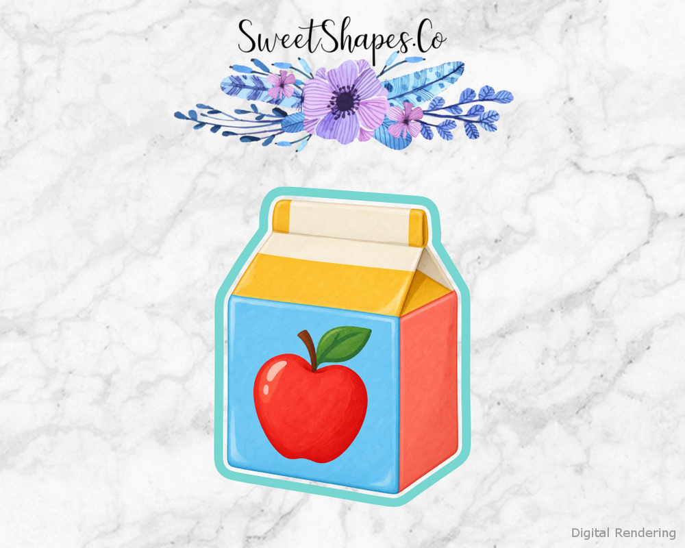 School Lunch Apple Juice Carton Cookie Cutter