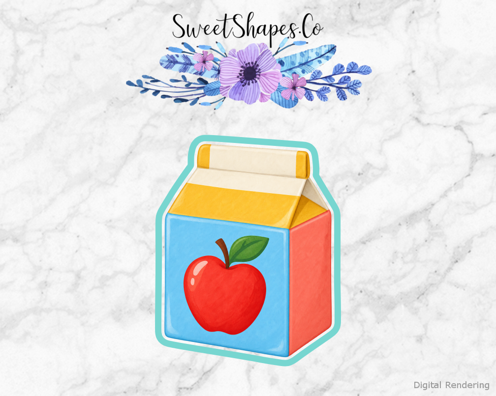 School Lunch Apple Juice Carton Cookie Cutter