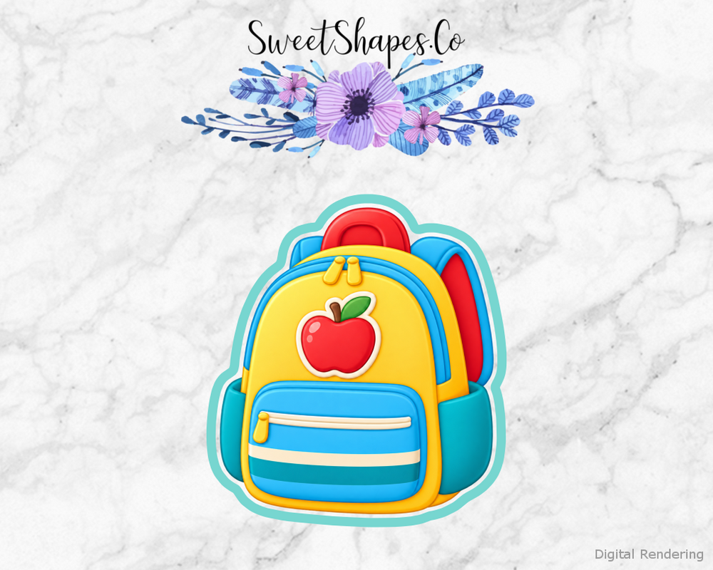School Star Apple-Badge Backpack Cookie Cutter