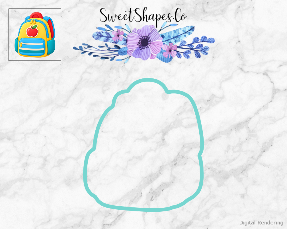 School Star Apple-Badge Backpack Cookie Cutter