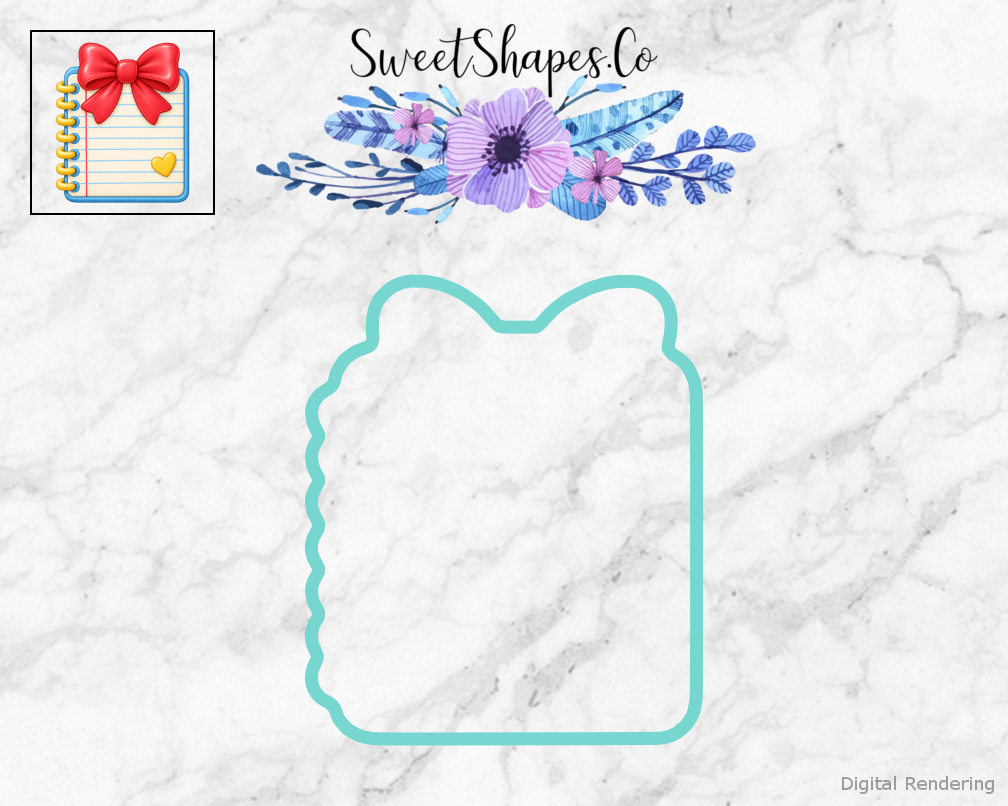 School Star Bow-Topped Notebook Cookie Cutter