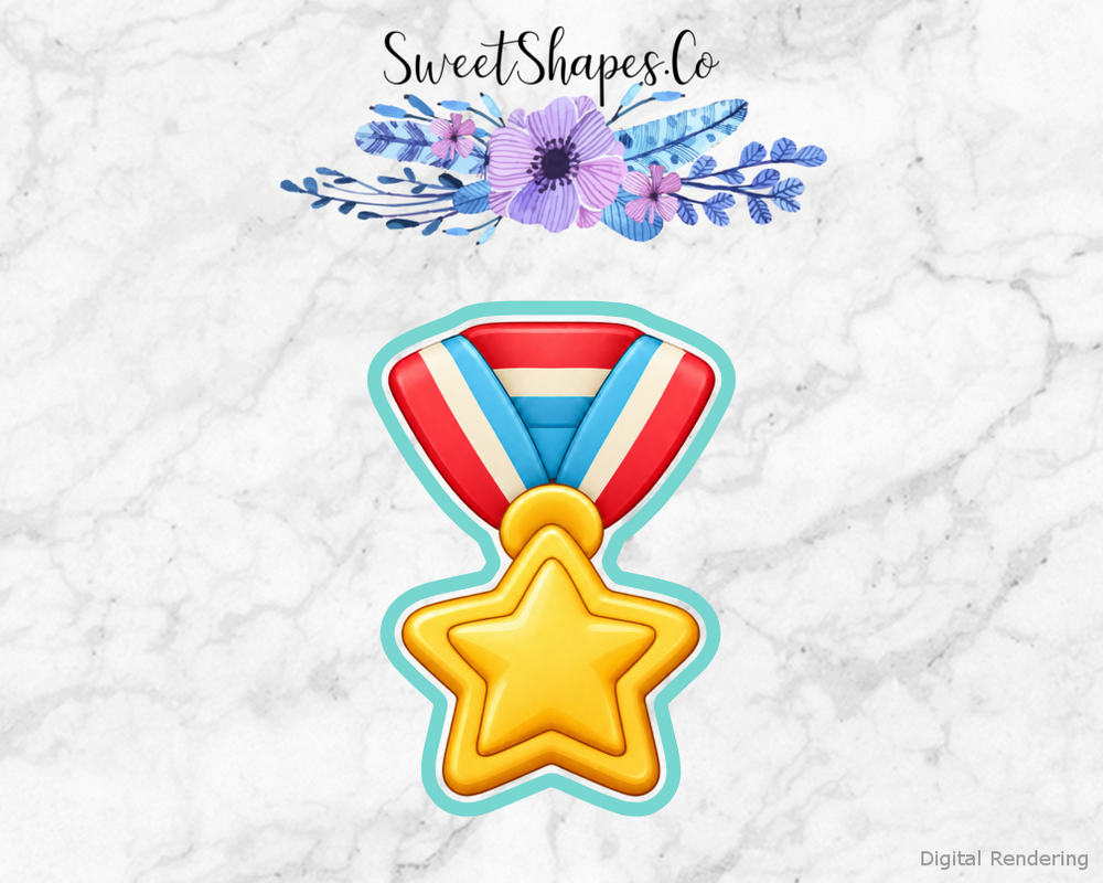 School Star Star Achievement Medal Cookie Cutter