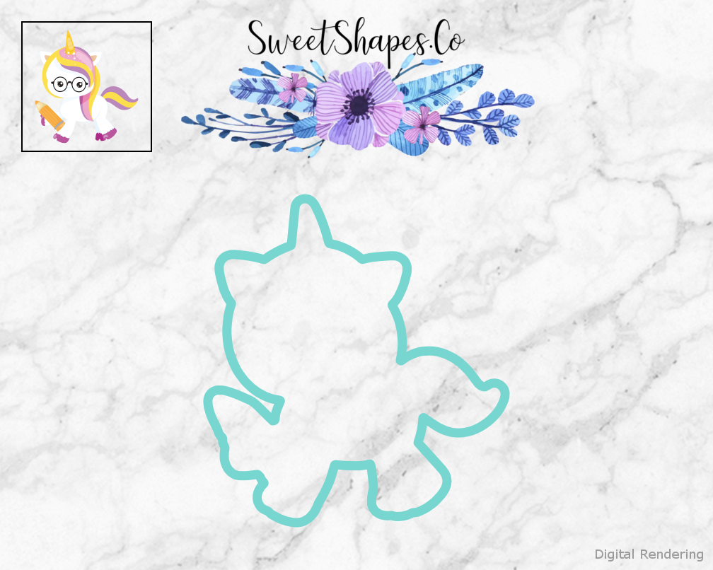 School Unicorn Cookie Cutter