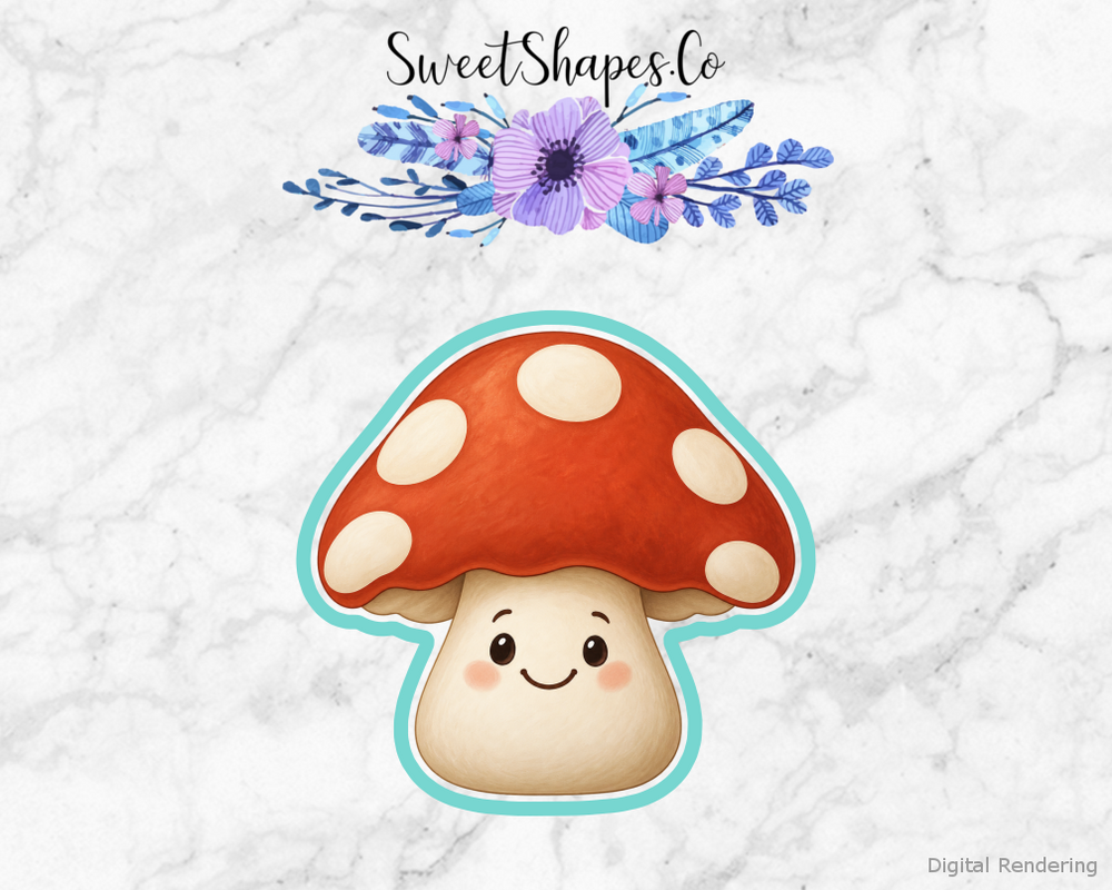 Smiling Woodland Mushroom Cookie Cutter