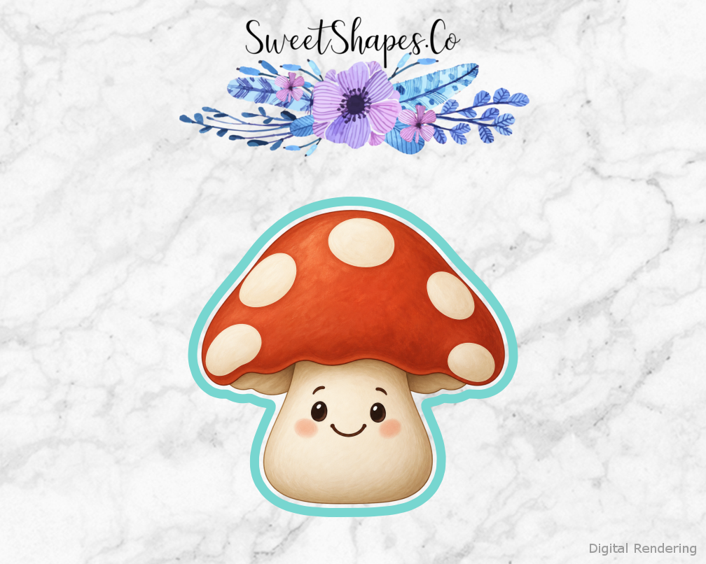 Smiling Woodland Mushroom Cookie Cutter