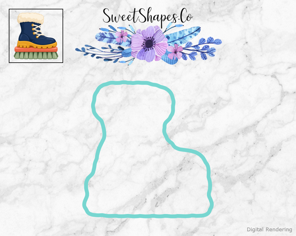 Snow Day Boot Brush Cookie Cutter