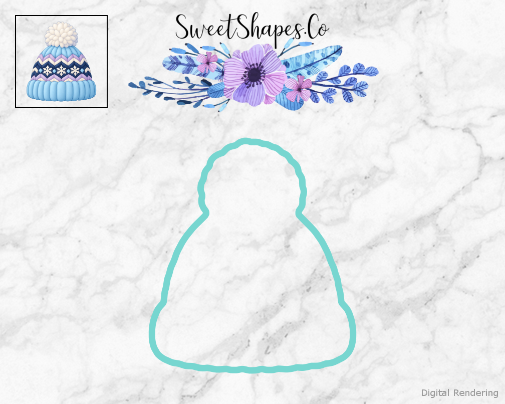 Snow Day Pom Pom Winter Hat Cookie Cutter