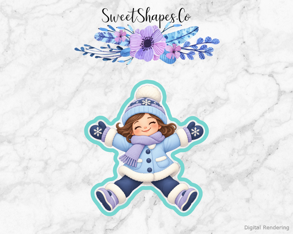 Snow Day Snow Angel Silhouette Cookie Cutter