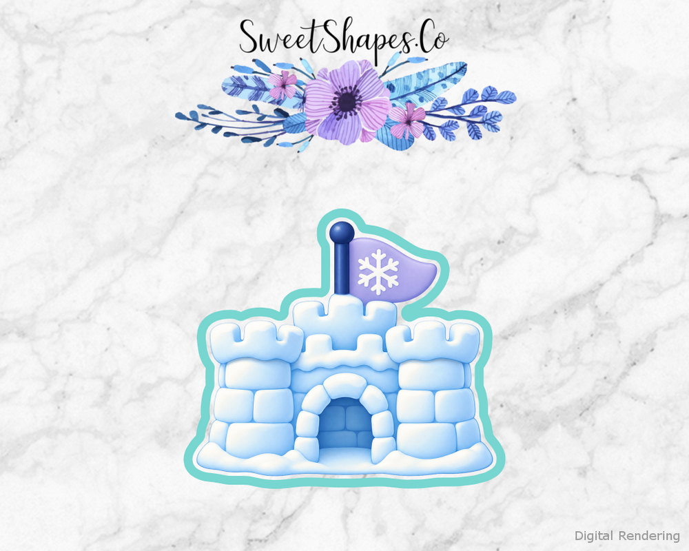 Snow Day Snow Fort with Flag Cookie Cutter