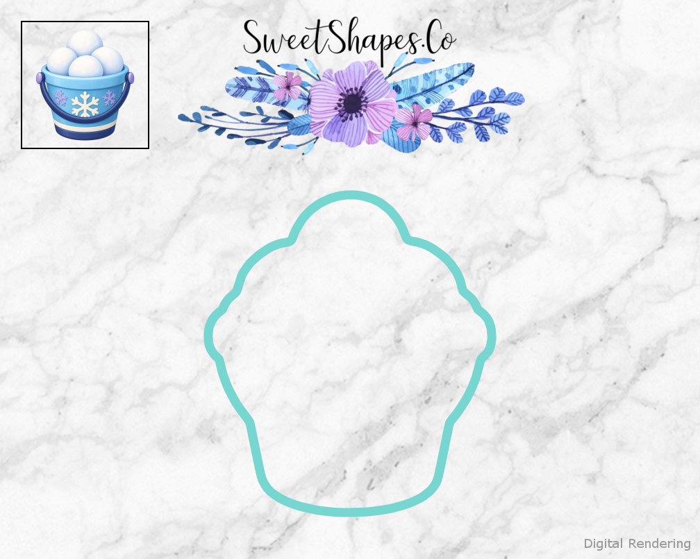 Snow Day Snowball Bucket Cookie Cutter