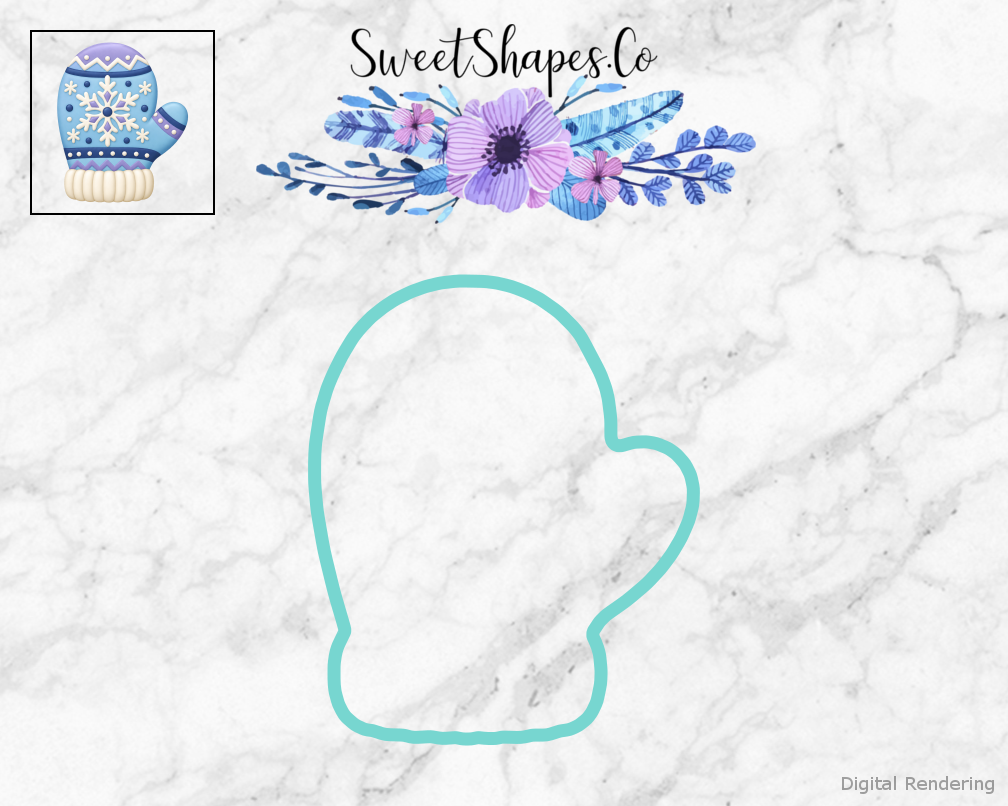 Snow Day Snowflake Pattern Mitten Cookie Cutter