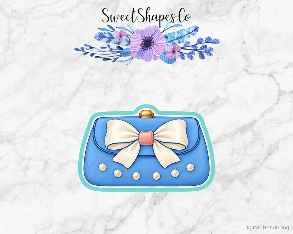 Something Blue Bow Clutch Cookie Cutter