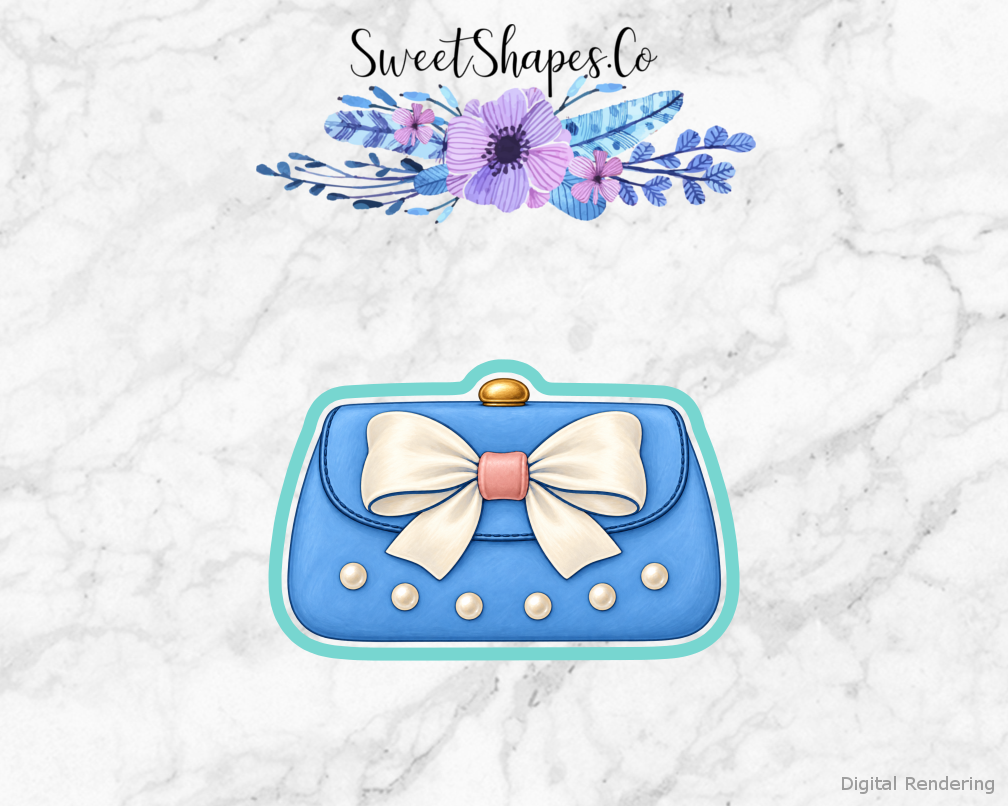 Something Blue Bow Clutch Cookie Cutter
