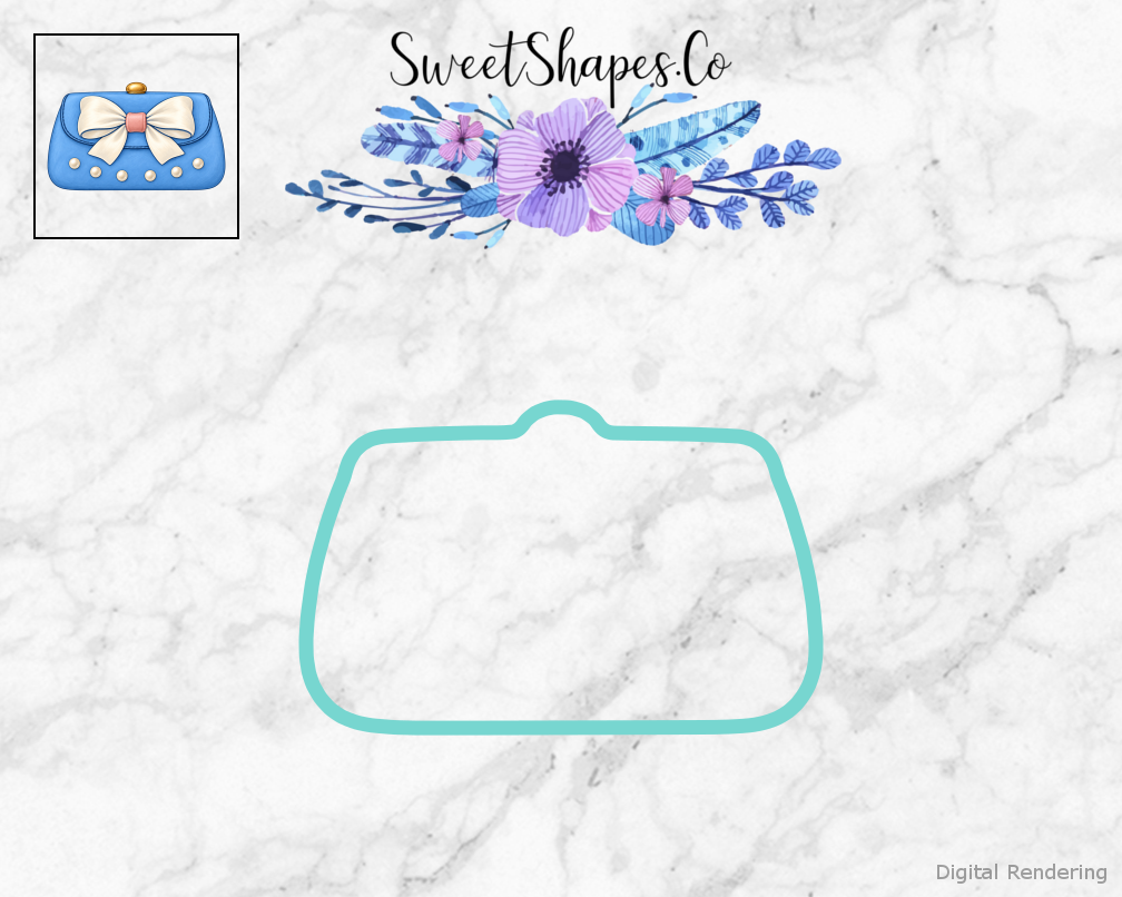 Something Blue Bow Clutch Cookie Cutter