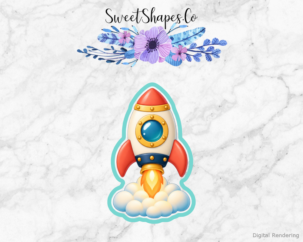 Space Explorer Launching Rocket Cookie Cutter
